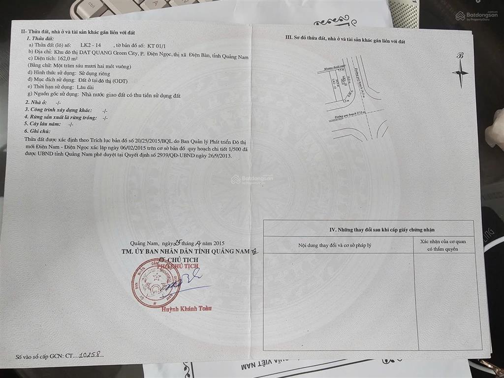 Lô đất 3 mặt tiền khu đô thị đẳng cấp 5 sao