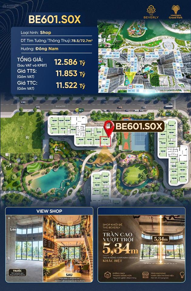Mua bán shophouse the beverly  vinhomes grand park giá tốt t10/2026