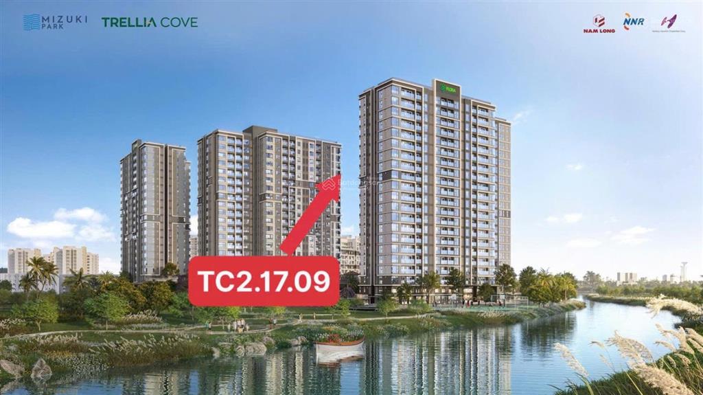 Căn góc 2 phòng ngủ 2 wc 2 mặt view nội khu và sông thoáng mát trellia cove 74m2