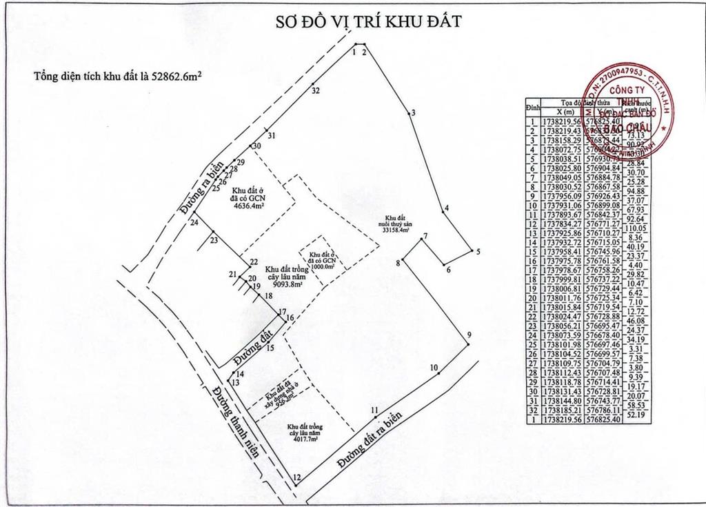 Đất biển nam hội an diện tích khủng 52.862m2 làm resort giá chỉ 43 tỷ