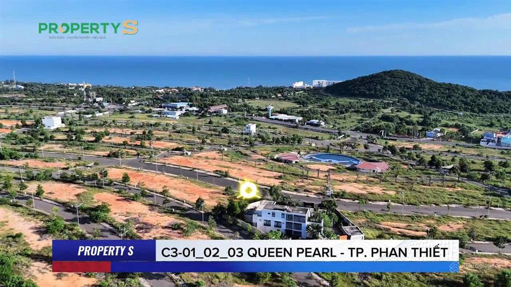 Lô nổi bật c303 queen pearl mũi né trục xuyên tâm 20m, view biển trực diện, sổ đỏ lâu dài!