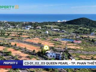 Lô nổi bật c303 queen pearl mũi né trục xuyên tâm 20m, view biển trực diện, sổ đỏ lâu dài!