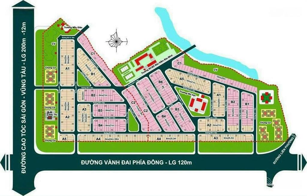 Bán đất 6x25,3m mt kinh doanh trước chung cư sky9, kdc khang an