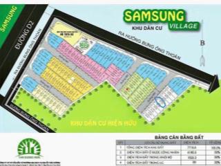 Bán đất kdc samsung village 5,1 x 24m ( 122,5m2 ) chỉ 50tr/m2