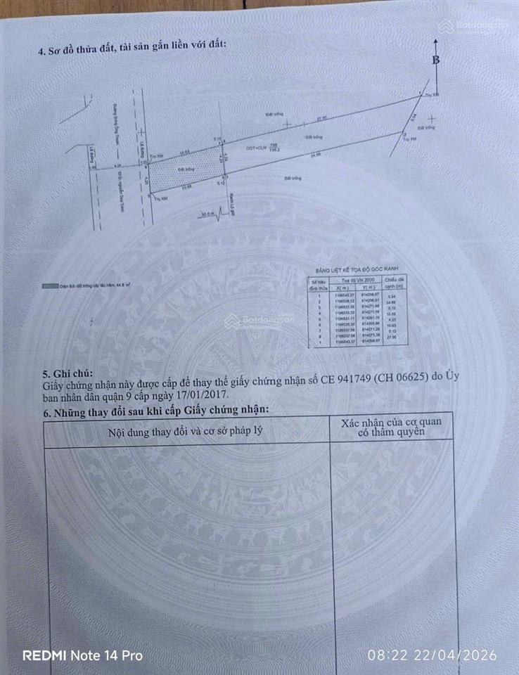 Chủ gửi bán đất mặt tiền đường bưng ông thoàn 156m2 giá chỉ 10,6 tỷ