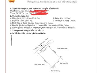 Bán đất văn đẩu (đẩu sơn), kiến an, hải phòng