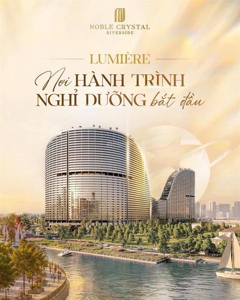 Hồ bơi vô cực ở tầng 40, căn hộ noble crystal quận 7 mang đến 1 nơi không chỉ để ở. giá chỉ 89tr/m2