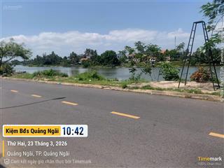 Bán đất mặt tiền sông kinh giang, đối lưng biển mỹ khê quảng ngãi, 150m² ngang 8.2m, kinh doanh tốt