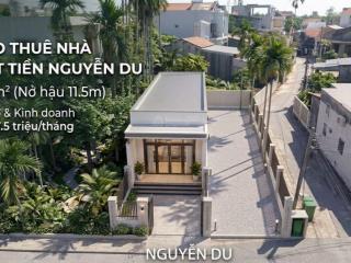 Cho thuê nhà cấp 4 quảng ngãi 198m2 lô góc mặt tiền đường nguyễn du giá rẻ, giá 7,5 triệu/tháng