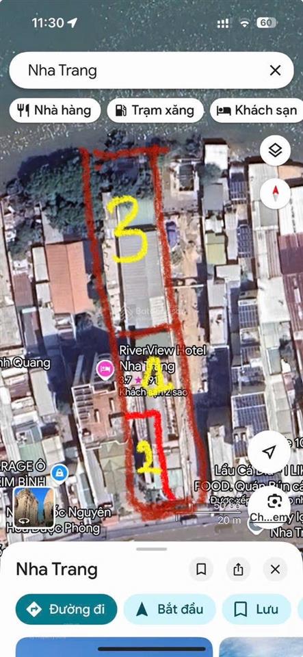 Bán trung tâm tiệc cưới có 2 mặt đường 2/4 và mặt sông cái, đang cho thuê 500 tr/ tháng
