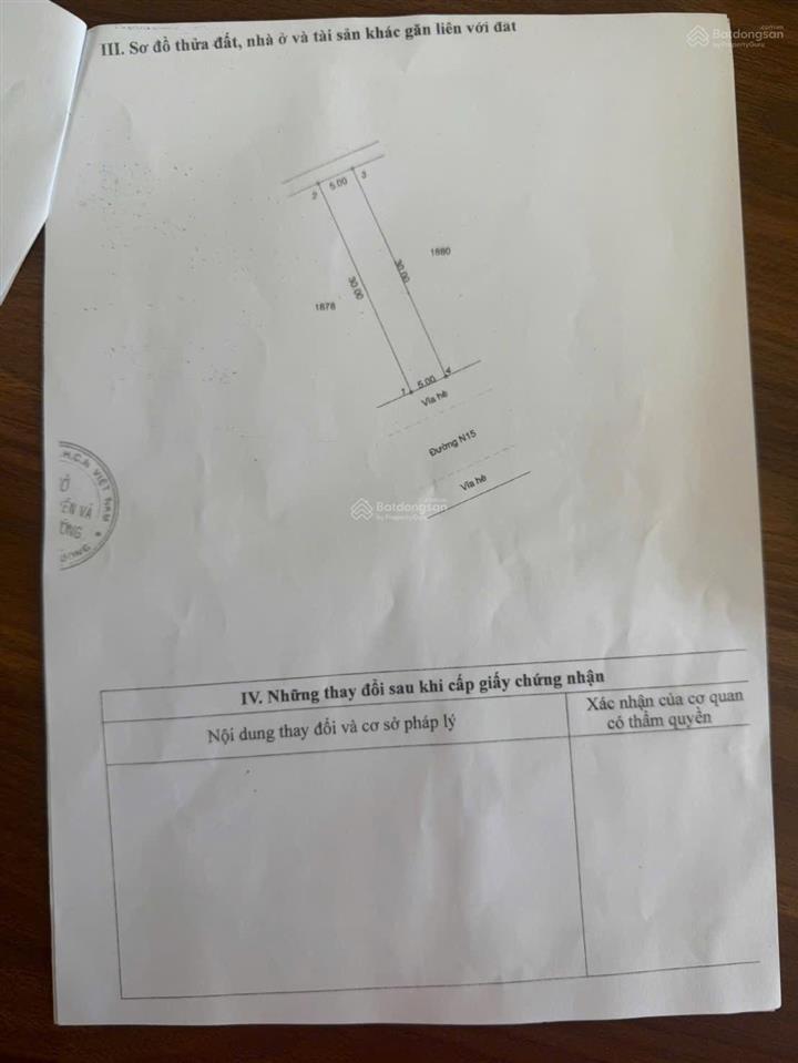 Bán lô đất đường n15, khu 5b mỹ phước 4, thới hòa