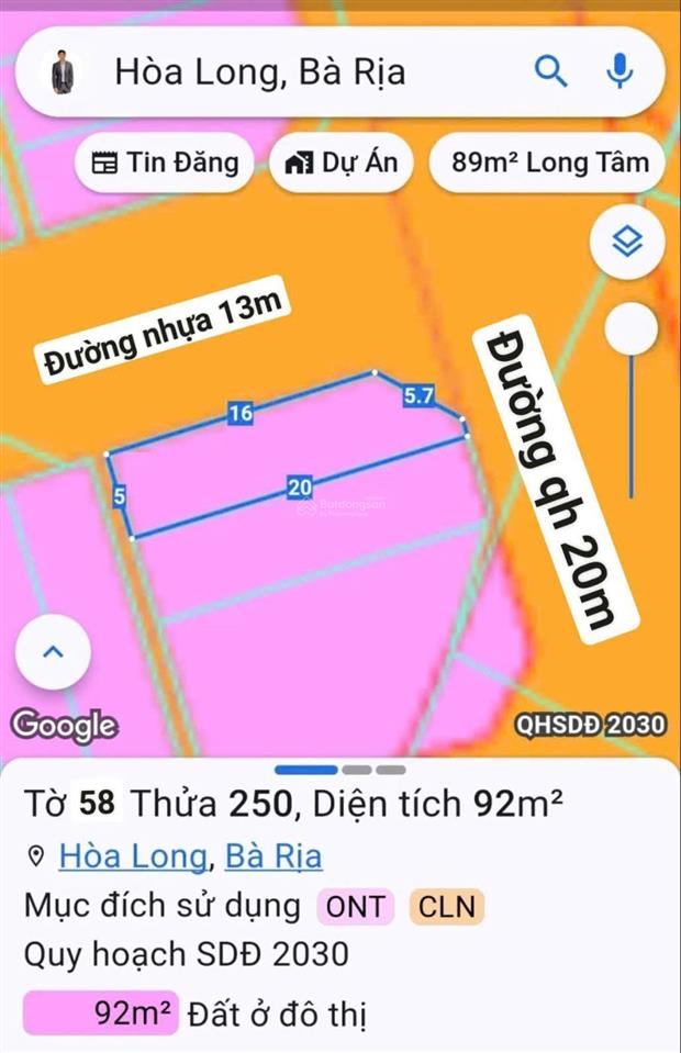Bán nhanh lô góc 2 mặt tiền đường nhựa dụ án la 1 nhánh đường 26m, tam long, hcm