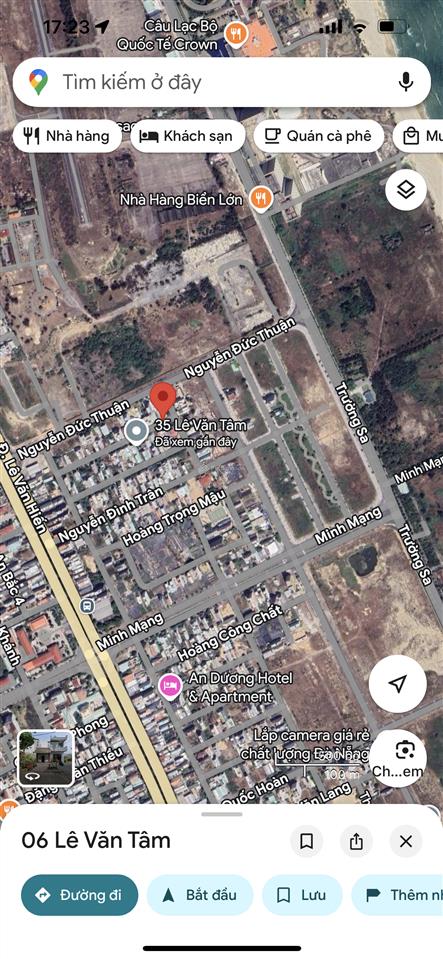 Đất biển sơn thuỷ đường lê văn tâm hướng đông nam 90 m2 trục 7,5 m