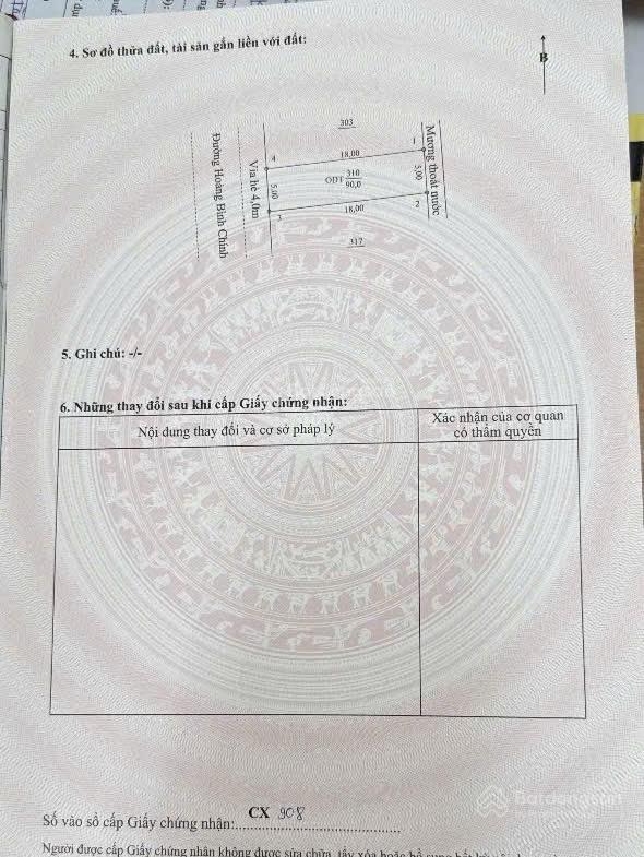 Bán đất hoàng bình chính 7,5 m khu biển non nước