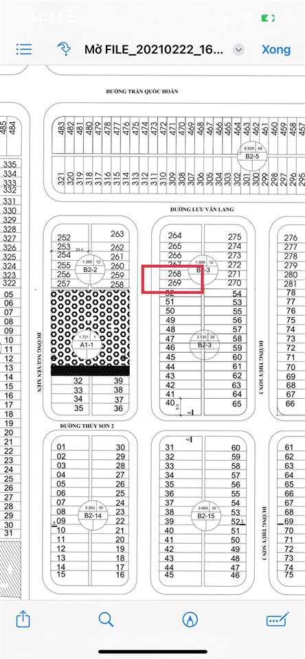 Chủ cần bán gấp cặp thủy sơn 6  225 m2 đường 7 m5 giá mềm 1x tỷ