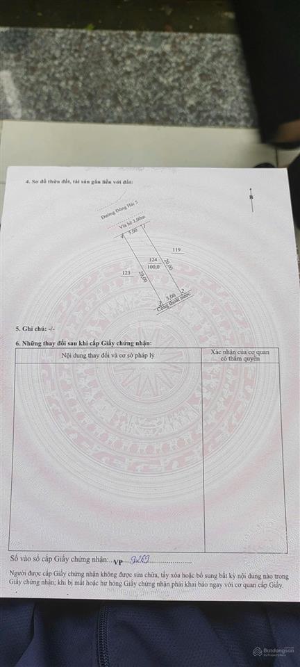 Bán đất đông hải 5, phường hòa hải, quận ngũ hành sơn, đà nẵng, giá ưu đãi 4,6 tỷ chính chủ