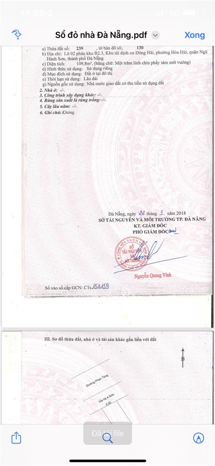 Bán đất tại phan tòng, 5,9 tỷ, 109m2, quận ngũ hành sơn, đà nẵng