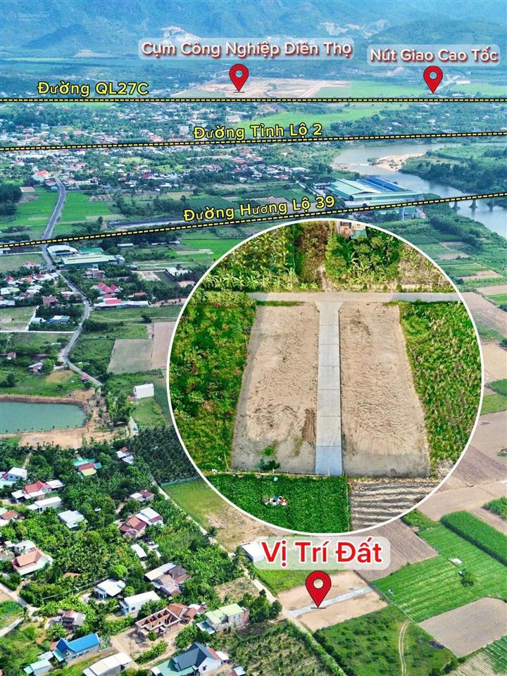 Đất thổ cư trung tâm diên khánh 75m ngang 5m đầy đủ tiện ích khu dân cư như hình ảnh