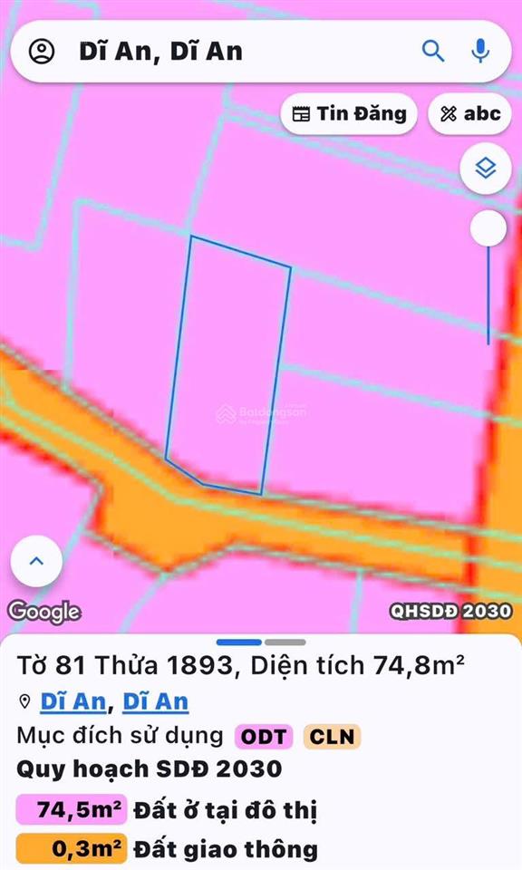 Chính chủ cần bán nhanh lô đất siêu thị go p. đông hòa