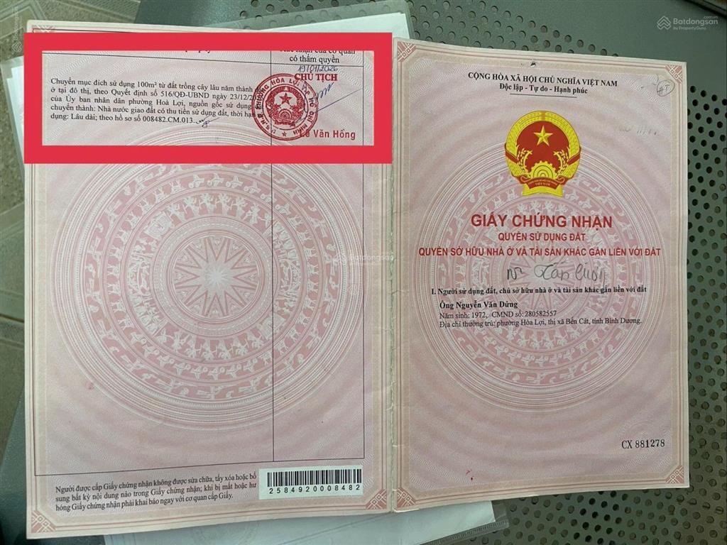 8x47m nở hậu 9m 100m2 thổ cư view suối dân đông xây nhà vườn hoặc trọ đầu tư giáp vsip2