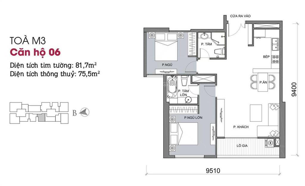 Bán gấp căn hộ 80m2 view nội khu giá 15,5 tỷ đủ đồ