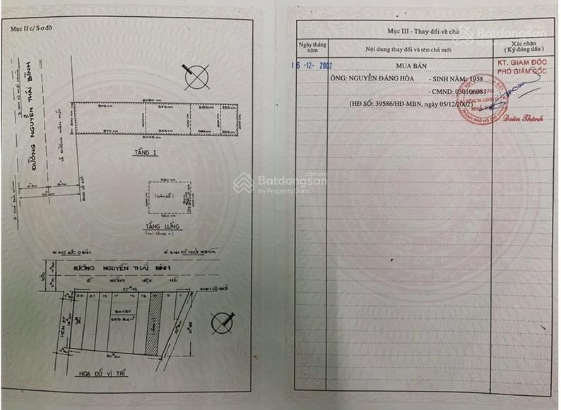 Bán nhà chính chủ số 11 đường nguyễn thái bình, phường nguyễn thái bình, quận 1