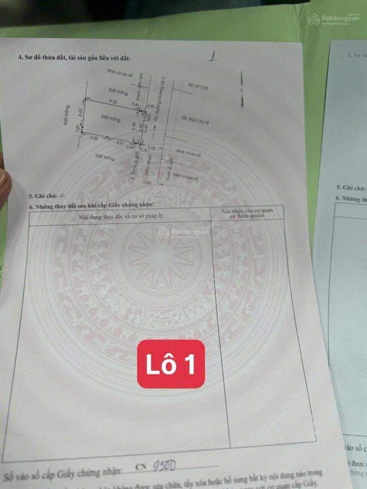 Bán 4 lô đất sổ hồng hẻm 985 hương lộ 2 gần bệnh viện bình tân, dt 5x10m giá 4,25 tỷ