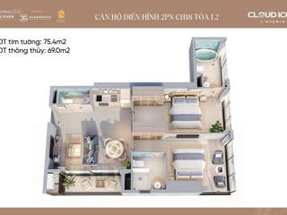 Căn hộ du lịch 2pn view biển, dt 75m2, nằm trong tổ hợp nghỉ dưỡng do accor vận hành