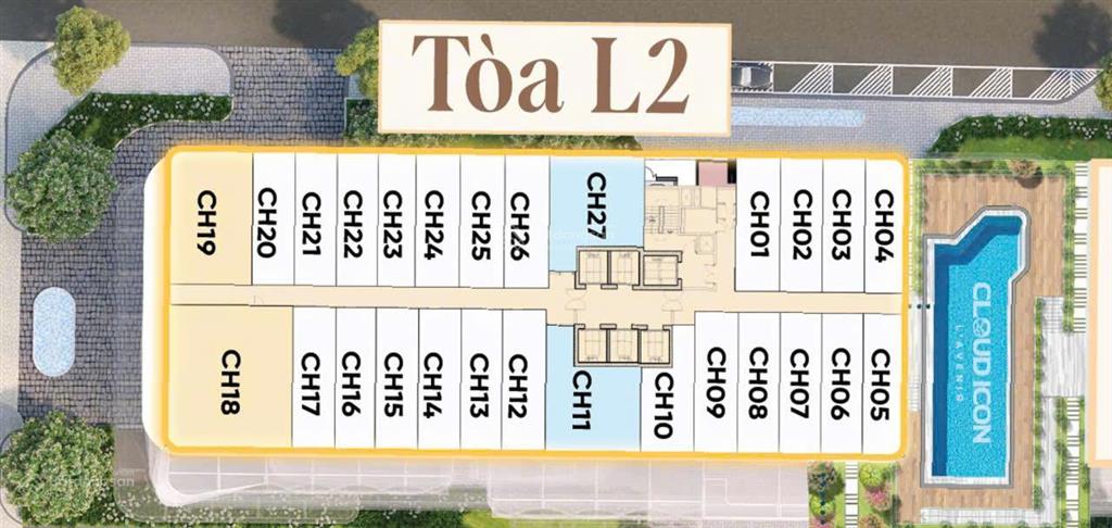Căn hộ du lịch 2pn view biển, dt 75.4m2, nằm trong tổ hợp nghỉ dưỡng do accor vận hành
