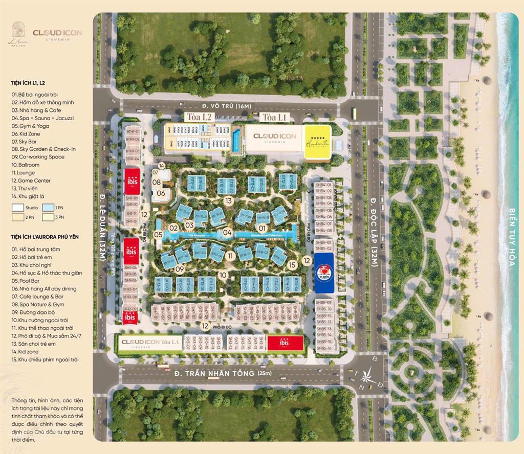 Căn hộ du lịch biển 32,8m², studio view biển tuy hòa, ck hấp dẫn 17%, thanh toán nhỏ giọt từng đợt