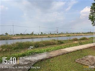 Bán đất mặt sông tái định cư phú đông đẹp nhất nhơn trạch, dt 140m ngang 7m, đường 12m, giá 6.5 tỷ