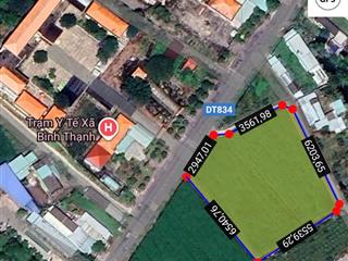 Bán đất ruộng 5,205m2  giá 19,3 tỷ  mặt tiền đường đt834, huyện thủ thừa, tỉnh long an