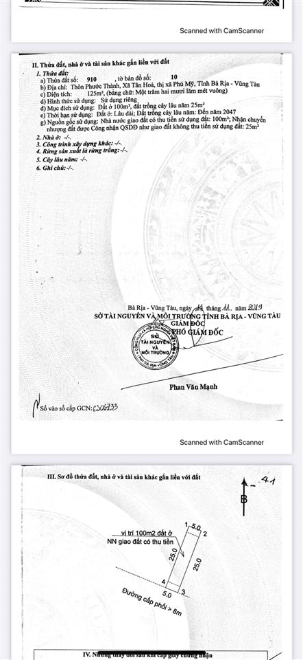 Bán nhanh mảnh đất sát góc giá rẻ nhất tân hoà vũng tàu