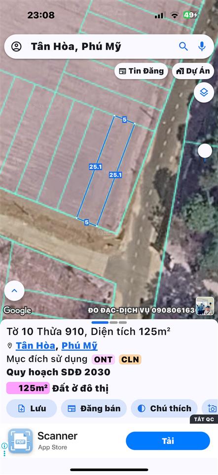 Bán nhanh mảnh đất sát góc giá rẻ nhất tân hoà vũng tàu