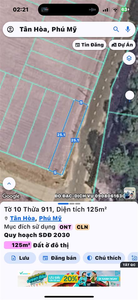Bán cắt lỗ nhanh lô góc 2 mặt tiền  sát ngay cao tốc 72m cái mép  biên hoà vũng tàu