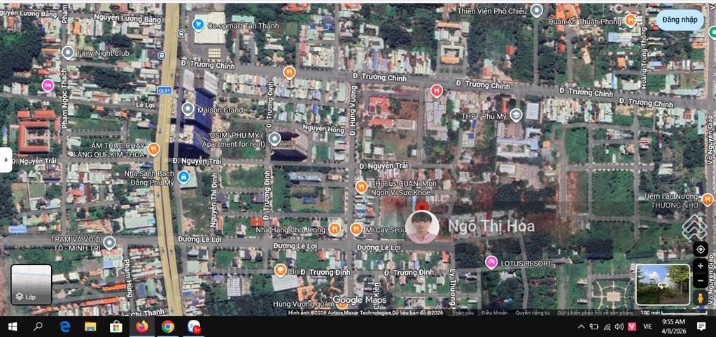 Chỉ 2.750 tỷ /109m2 đất trung tâm phú mỹ cách coopmark 500m, cách đường lê lợi 50m