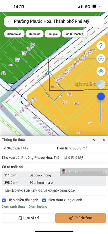 Bán lô đất 509m2 giá 2,850 tỷ tại lam sơn, phước hòa. phù hợp làm nhà vườn, làm kho, làm xưởng.