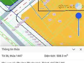 Bán lô đất 509m2 giá 2,850 tỷ tại lam sơn, phước hòa. phù hợp làm nhà vườn, làm kho, làm xưởng.