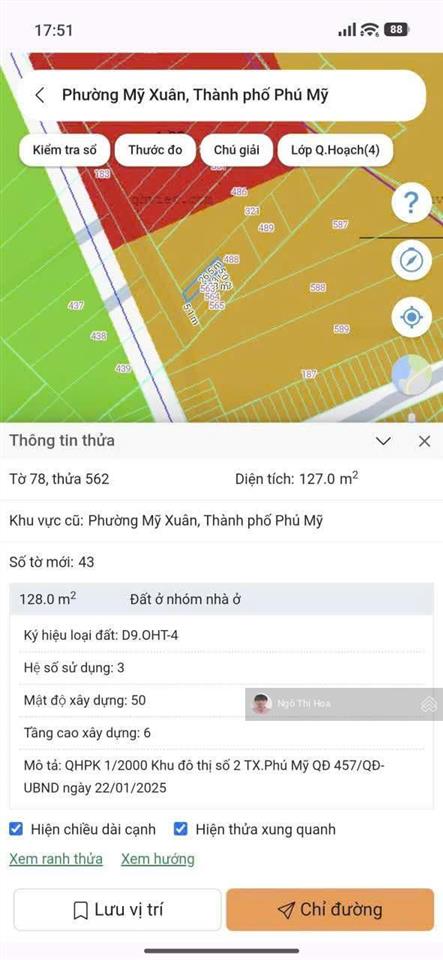 Chính chủ bán lô đất giá rẻ chỉ 1,220 tỷ/ 127m2 tại mỹ xuân cách đường s chỉ 2km.