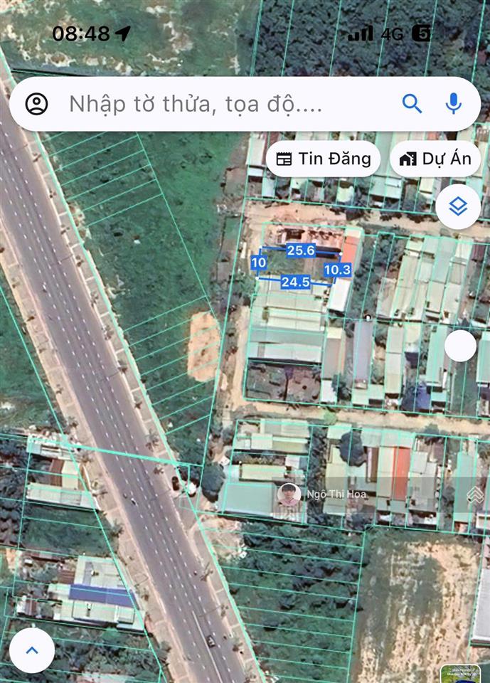 Đất cách đường s chỉ 50m, dt 10 x 25 = 254m2, 100m2 thổ cư giá 2,9 tỷ giáp trung tâm phú mỹ.