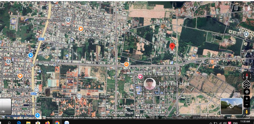 Lô đất 1,6 tỷ gần coopmark phú mỹ quy hoạch đất ở đô thị, dân cư hiện hữu, gần đường trường chinh