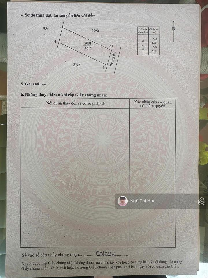 Giảm giá bán gấp lô đất 90m2 chỉ 1,550 tỷ ngay trung tâm tp phú mỹ. phù hợp vào xây nhà ở ngay