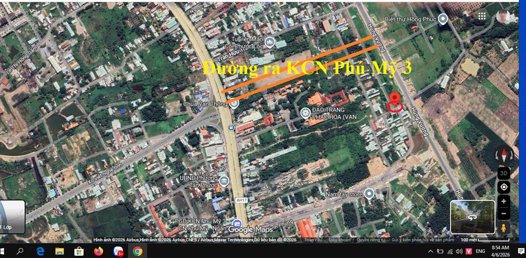 Lô đất 6 x 29 = 175m2 có 64m2 thổ cư, gần cảng cái mép, gần ql51, dân cư đông đúc, giá chỉ 1,9 tỷ.