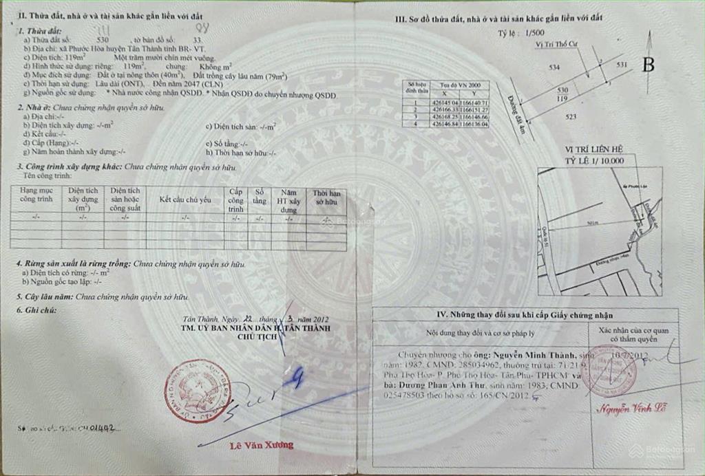 Đất phước hòa , sát đường hùng vương giá chỉ 1,550 tỷ/ 120m2 dân cư kím mít, trung tâm kcn phú mỹ 3