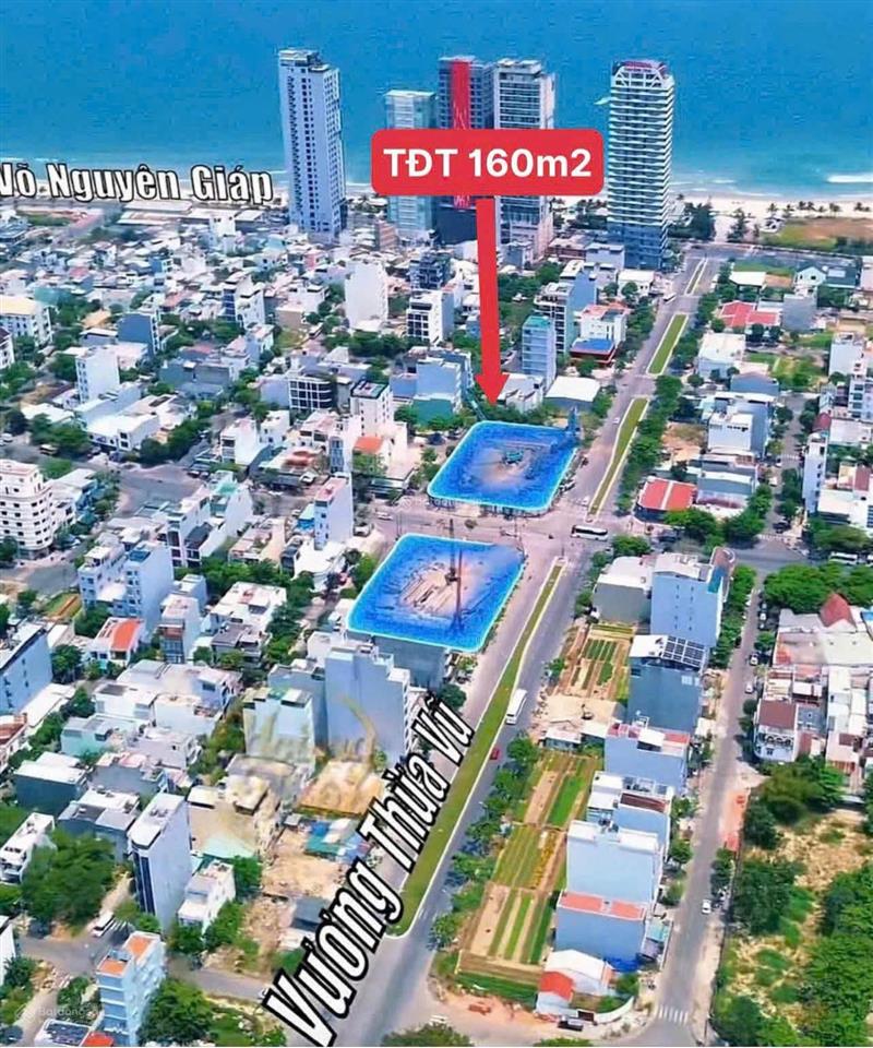Cần bán 160m² đất mt đường trần đức thông. cạnh 2 tòa căn hộ của sun group