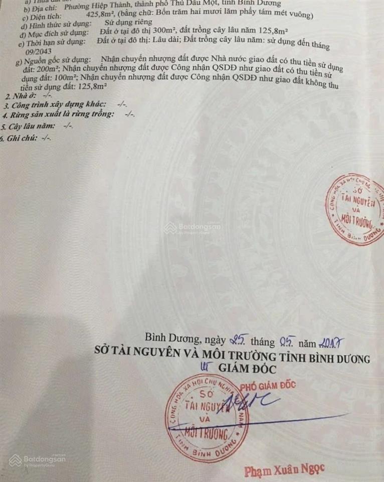 Bán lô góc 2 mặt tiền nguyễn văn trỗi, thủ dầu một cũ 429m2, thổ cư 300m2, giá 15,2 tỷ