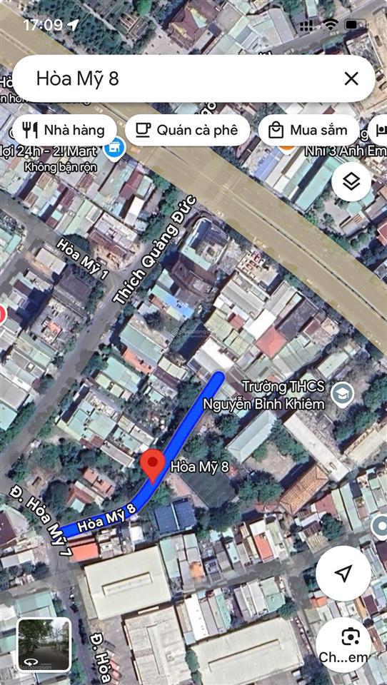 Bán đất hòa mỹ 8, 97m2 đông nam, gần trường thcs nguyễn bỉnh khiêm