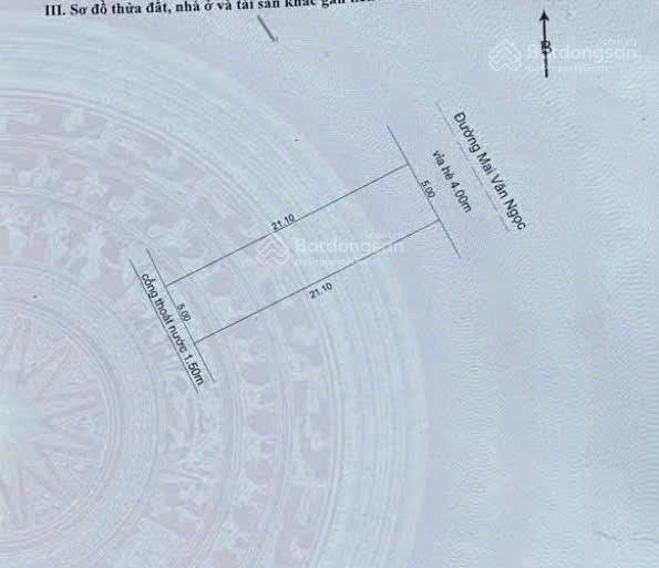 Bán đất đẹp mai văn ngọc, 105m2 (5x21m), đường 7m5 gần hồ bàu tràm