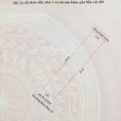 Bán đất bàu mạc 5 rộng 125m² (5x25m), gần biển nguyễn chánh
