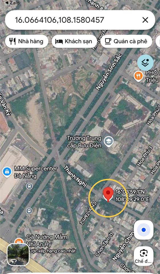 Bán đất đường 10m5 thanh nghị thông nguyễn sinh sắc, ngay siêu thị mega